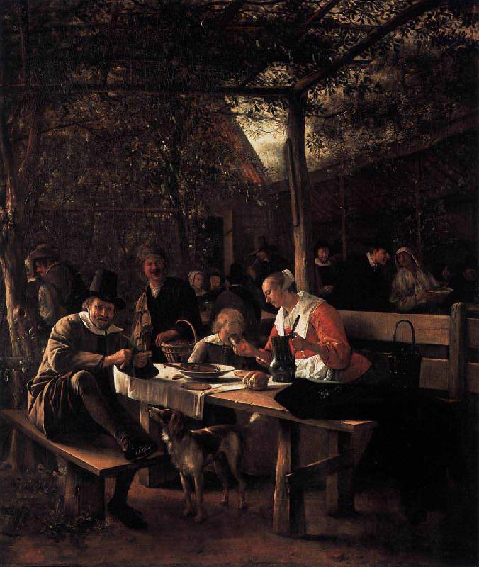 Jan Steen Tavern Garden oil painting image